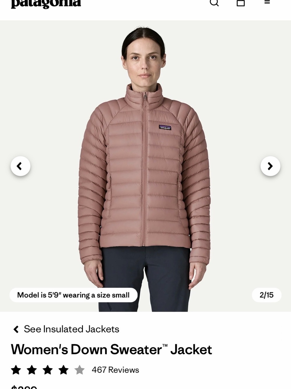 NWT Patagonia Women's Down Sweater Jacket